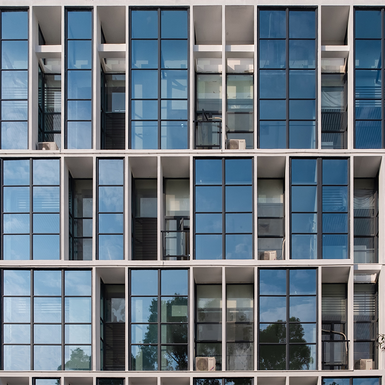 Lieferanten von feuerbeständigen Vorhangfassaden – Fassadenaußenverkleidung aus Aluminium und Glas – FIVE STEEL