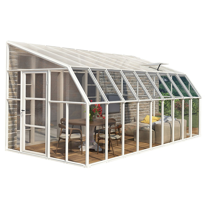 طرح مثلث آلومینیومی خانه شیشه ای باغ شیشه ای سانرومز گلخانه
