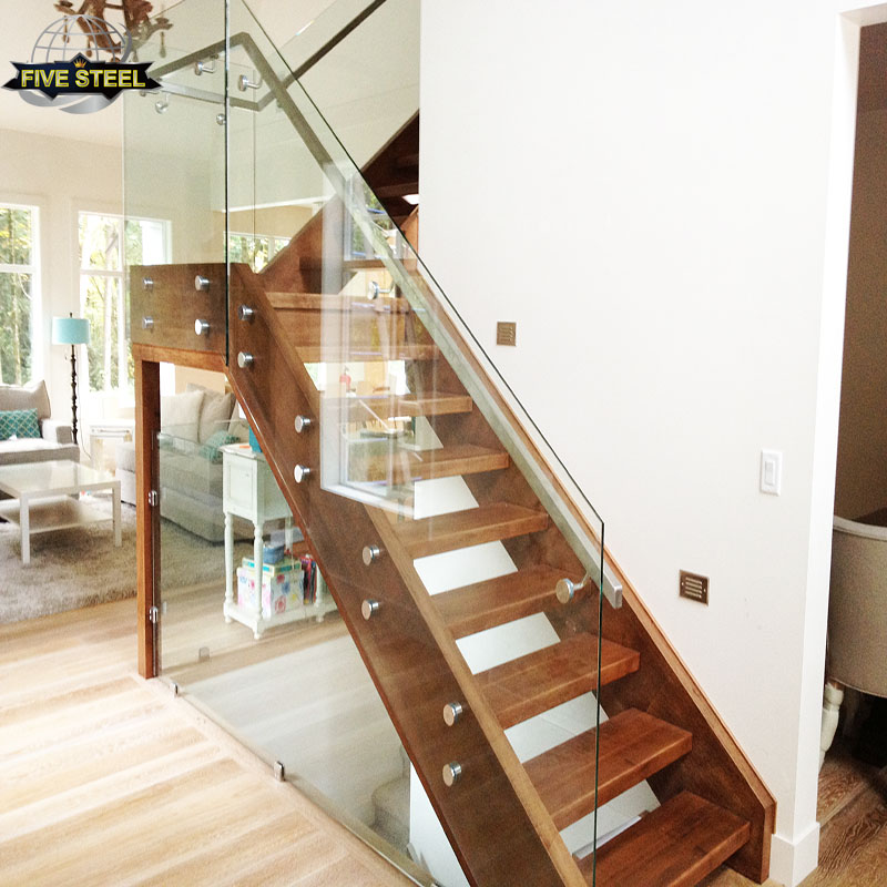 Glasbaluster aus Edelstahl 304 für Treppen, Glasgeländer-Design