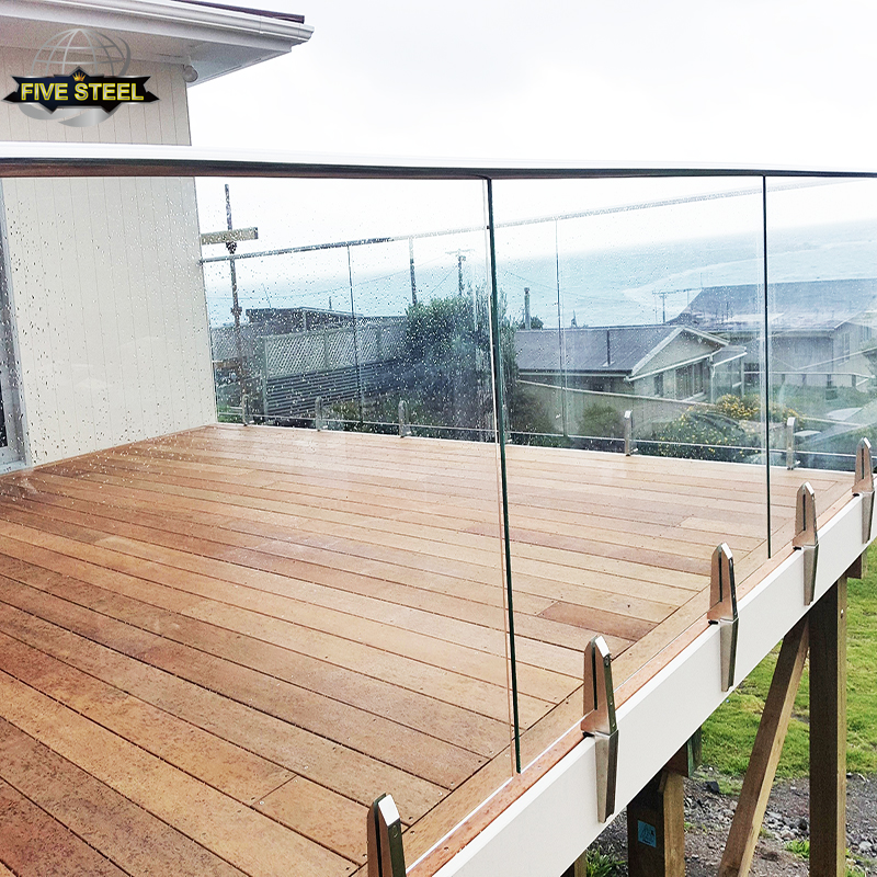 Competitive Standoff Glass Railing Stainless Steel Baluster Glass Railing Fas...