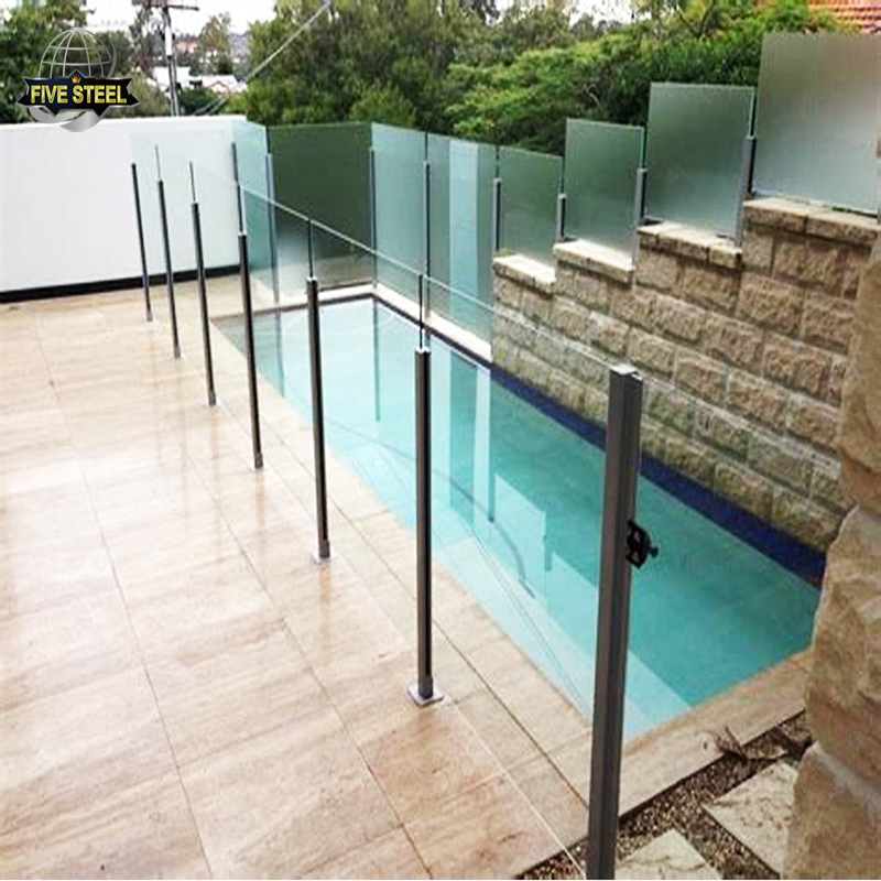 Glass Handrail For Swimming Pool Design Stainless Steel Outdoor Glass Handrail