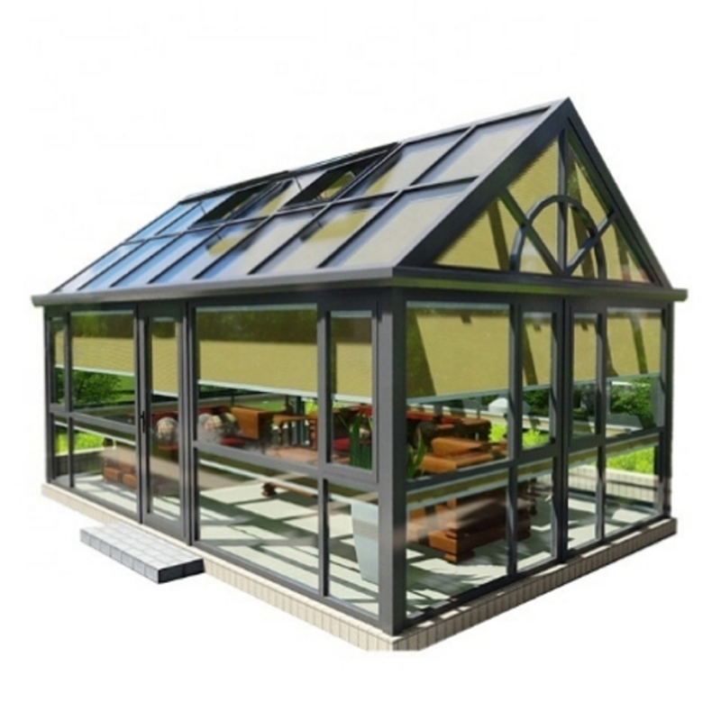 Aluminijasta zasnova sončne sobe Hiša iz steklene sobe v zimskem vrtu
