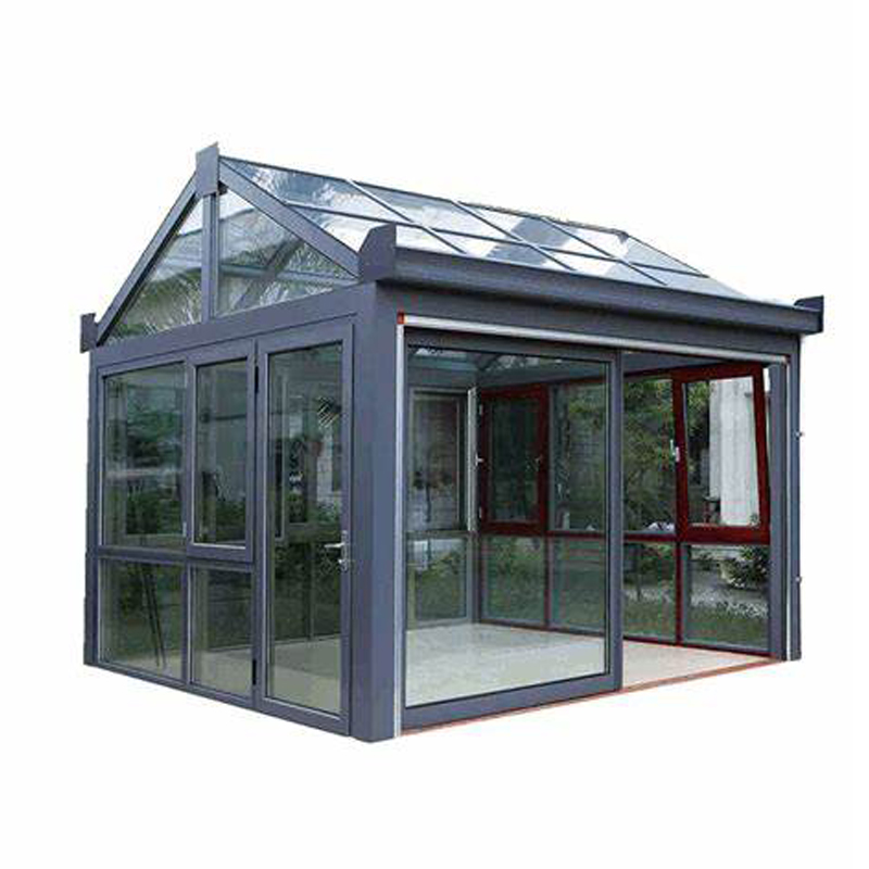 Casa de vidro de alumínio pré-fabricada superior, casa de jardim com preço baixo