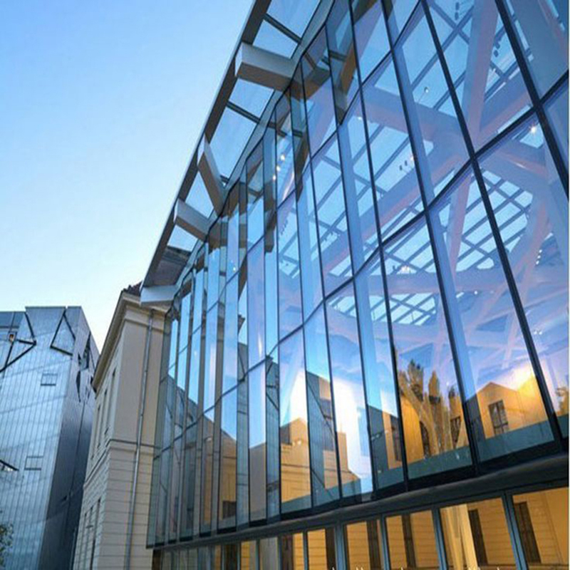Wolkenkratzer-Gebäude-Glasfenster-Wände-Platten-Laminat-Fassaden-Vorhangfassade