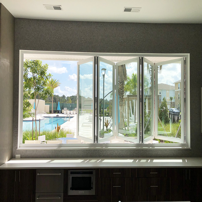 Wooden Aluminium Casement Window with Built-in Blinds