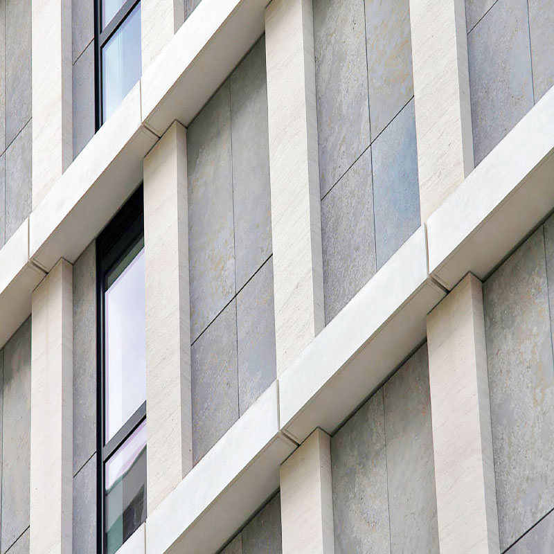 Steingardinveggpaneler Fasade for bygning utvendig overflate