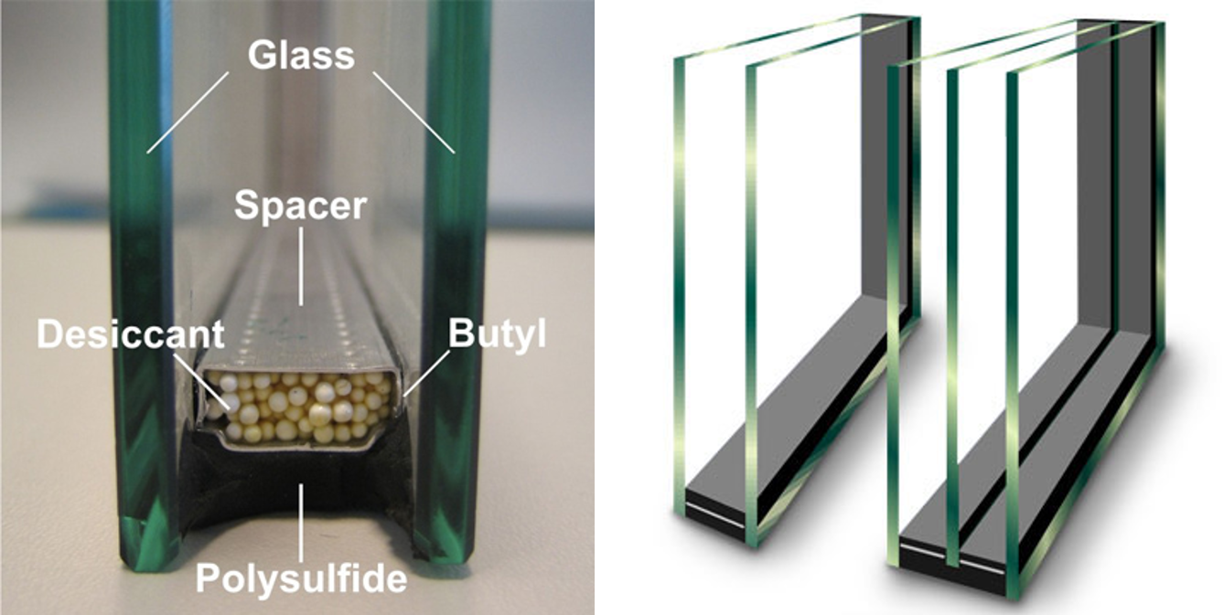 5+9A +5 Aluminum heat strengthen Insulated glass thermal break windows glass ...