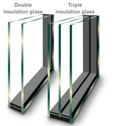 Glass Curtain Wall Soundproof Low E 18mm 20mm 22mm 24mm Thickness Insulating Glass
