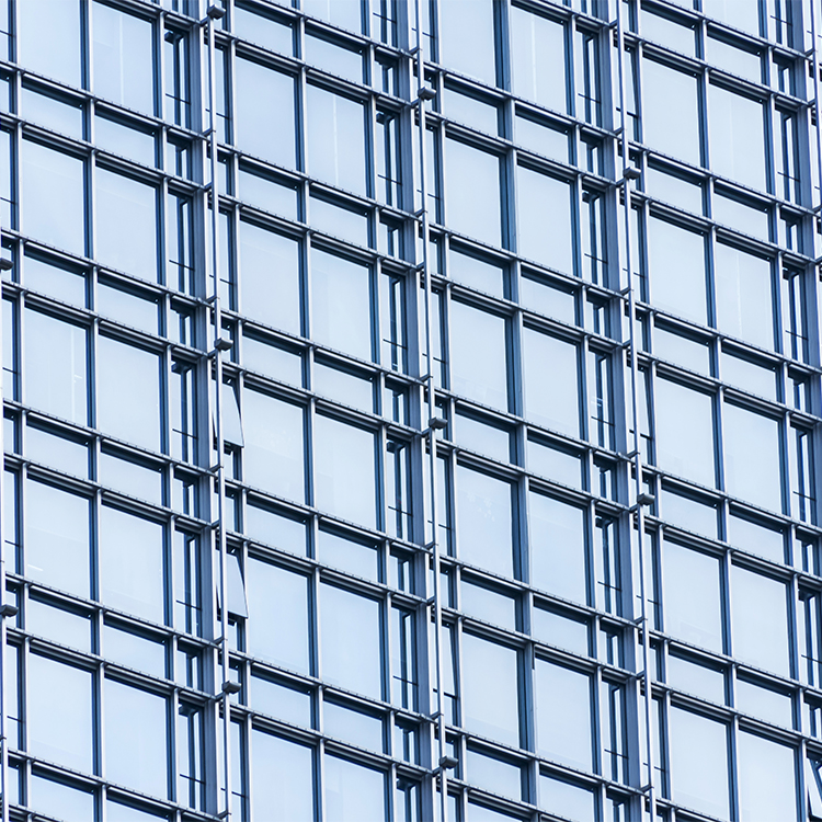 Perfil de muro cortina de aluminio Edificio de muros cortina de vidrio