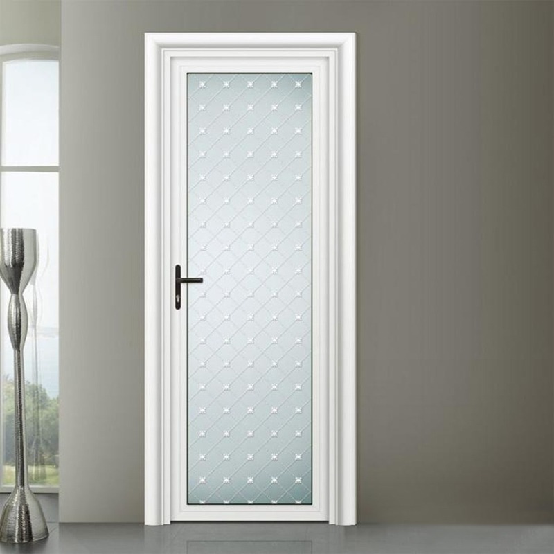 Standard Customized Bathroom Interior Glass Doors Aluminum Swing Door Fullview Slim Frame Casement Doors-copy