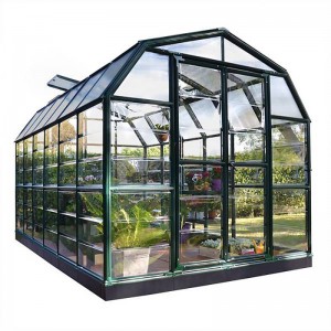 Стеклянный тепличный дом для овощей/цветов/фруктов Алюминиевый каркас Двойной изолирующий полый дом из закаленного стекла