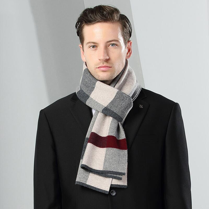 Pasadyang winter warm scarf ng mga lalaki