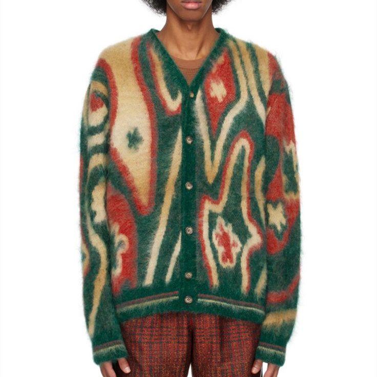Men's V neck wool sweater customization