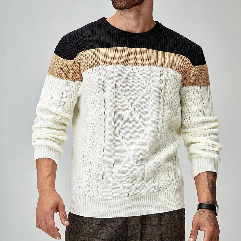 Produsen sweater wol lengan panjang pria