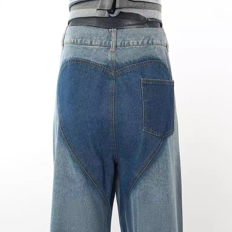 Designer fanm Jeans pantalon manifakti...