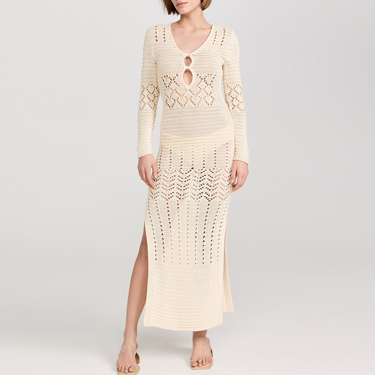 SOLID & STRIPEDNEW SEASON The Lucinda Maxi Dress in Crochet Viera Beach Skirt