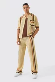 BOXY OPEN SITCH POLO TROUSER KNITTED SET