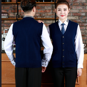 Waiter uniform black vest sweater