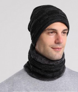 Chapéu de lã tricotado para homem