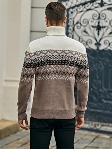 Warme wollen sweater foar manlju China fabryk oanpassing