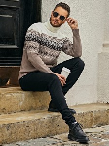 Suéter de lana cálido para hombre, personalización de fábrica de China