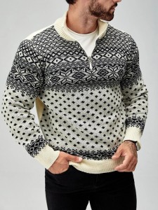 Tilpasning af jacquarduldsweater til mænd