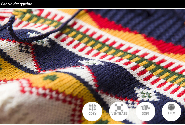 Custom Ladies fashion tassel knitted shawl-4