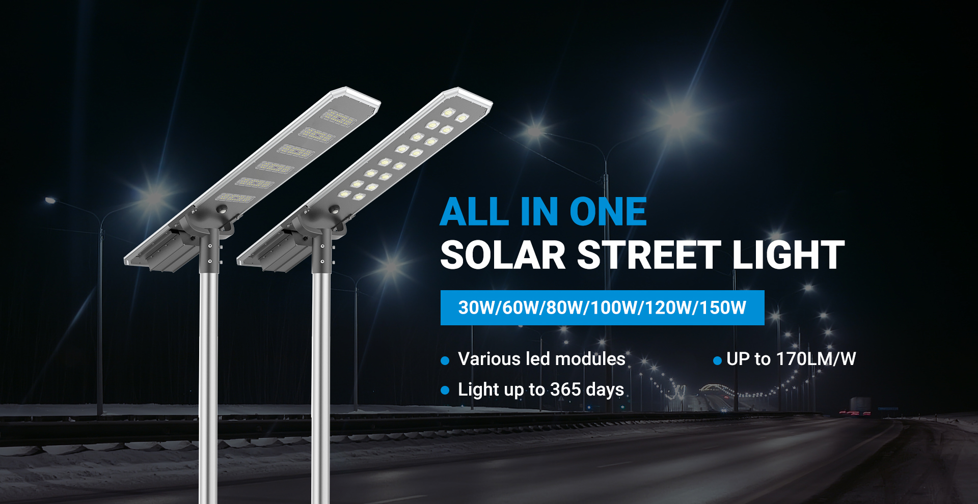 all in one solar street light/