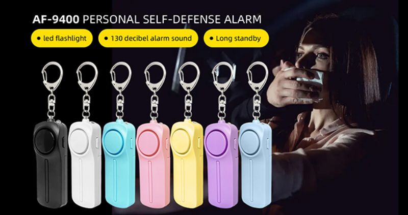 Llavero de alarma personal de autodefensa femenina de 130 dB poster05b