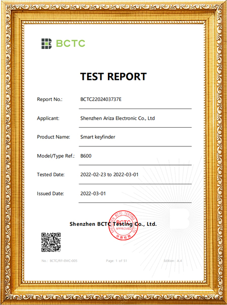 B400 Key Finder FCC Test Report3yz