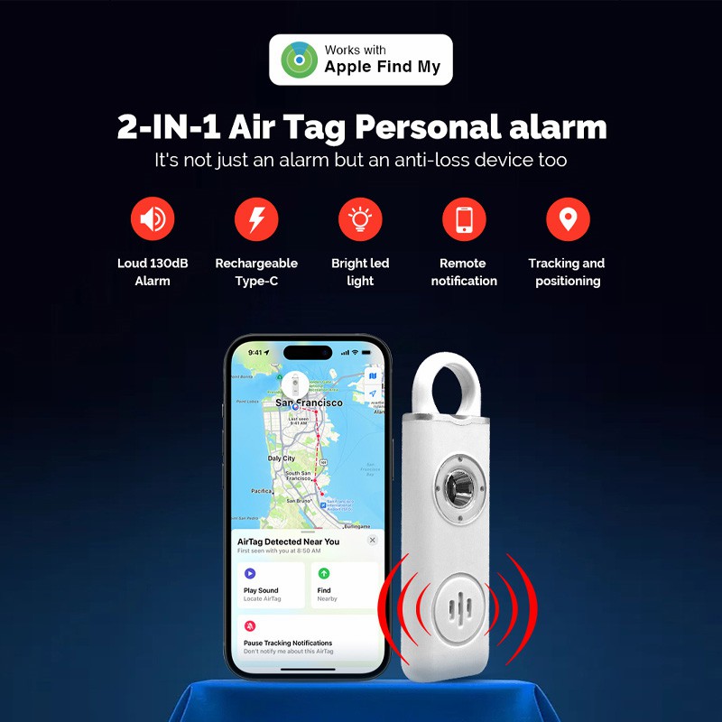 Alarm pribadi model anyar + produk Air Tag