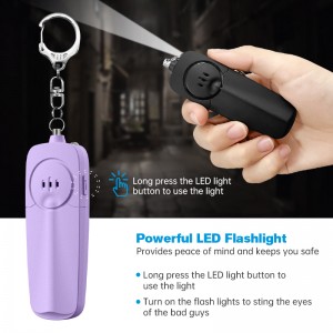 7 Colors 130DB Panic SOS Emergency Self Defense Keychain Personal Safety Alarm For Women Kids Elderly