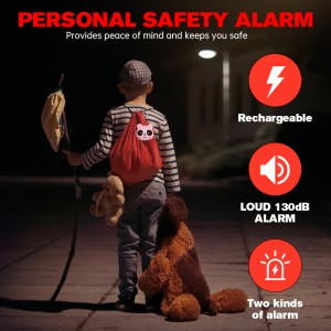 Portátil 130db apito sirene auto defesa segurança sos alarme chaveiro viagem dispositivos de segurança pessoal para senhoras