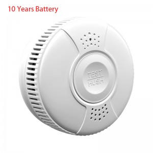 Portable Photoelectric Standalone Smoke Alarm EN14604 Wireless 10 Year Smoke Detector Battery