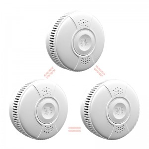 EN14604 Smoke Detector Sensor RF 433Mhz 868MHZ Interconnections Fire Detector Smoke For Hotel Security