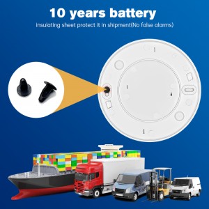 Portable Photoelectric Standalone Smoke Alarm EN14604 Wireless 10 Year Smoke Detector Battery