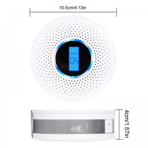 Sistem Alarm Seuneu Sora Wireless Karbon Monoksida Detektor Sareng Alarm Haseup Detektor Combo Kalayan Tampilan LED CE Sareng Standar U L217
