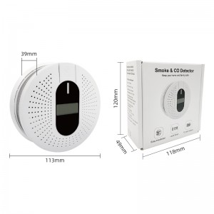 Wireless LED Display Sound Siren Tester Fire CO Alarm System Smoke Carbon Monoxide Detector System Alarms Fire and Smoke Alarms 10 taona Battery
