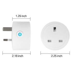 Amazon CE Approval Wireless 16A UK Alexa Google Home APP Wifi Smart Inwall Power Socket Plug with Timer និង Power Monitor Consumption