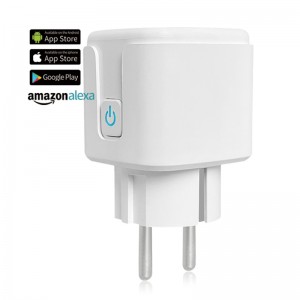 Безжичен Tuya Smart Life App Контролен таймер ЕС стандартен интелигентен Wifi Inwall Plug Socket 16A с монитор за консумация на енергия