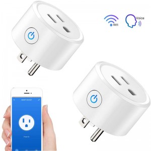 US Pop Tuya Smart Life Amazon Alexa Google 10A Zigbee Outlet Dinding Power Switch dan Plug WiFi Nirkabel Smart Plug Socket