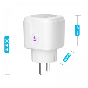 Brezžična aplikacija Tuya Smart Life Control Timer EU Standard Intelligent Wifi Inwall Plug Socket 16A Z Power Monitor Consumption