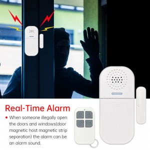 Системот за кражба на внатрешни врати во домот Безжичен безжичен аларм за провална врата 130Db безжичен сензор за провалник со далечински управувач