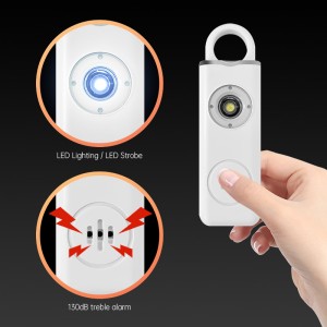 Kids Mini 130DB Safesound Self Defense Security Alarm Device Anti Rape Alarm Safety Panic Personal Alarm Keychain Ug LED Flashlight