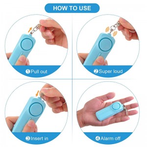 Women Kids Elderly Pocket Security Self Defense Attack alarm Pull Pin Safety Alarm 130db Safesound Personal Alarm Keychain With LED Light Flashlight
