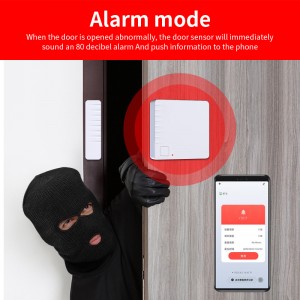 Tuya Sensor Pintu WiFi Pintar Sistem Keamanan Anti Maling Pintu Detektor Terbuka Tertutup Alarm Pintu Magnetik Jendela dengan Pemberitahuan Aplikasi Alarm Rumah