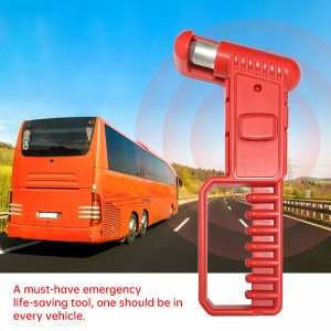 Car Bus Window Break Emergency Escape Tool Glass Breaker Safety Hammer with Heavy Carbon Steel Points နှင့် Hardened Sharp