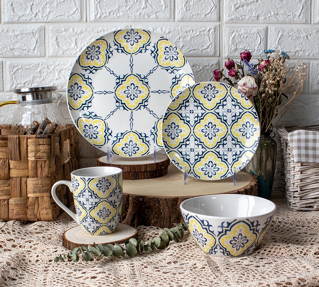 Bohemian Style Pad Stamping Kitchenware Set for sale