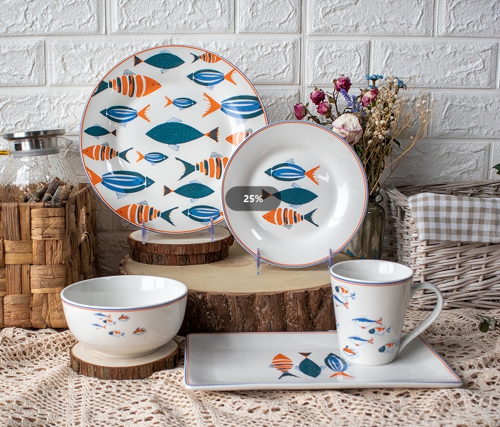 Подушка «Рыбная пантерна» для штамповки керамической посуды, поддержка настройки дизайна