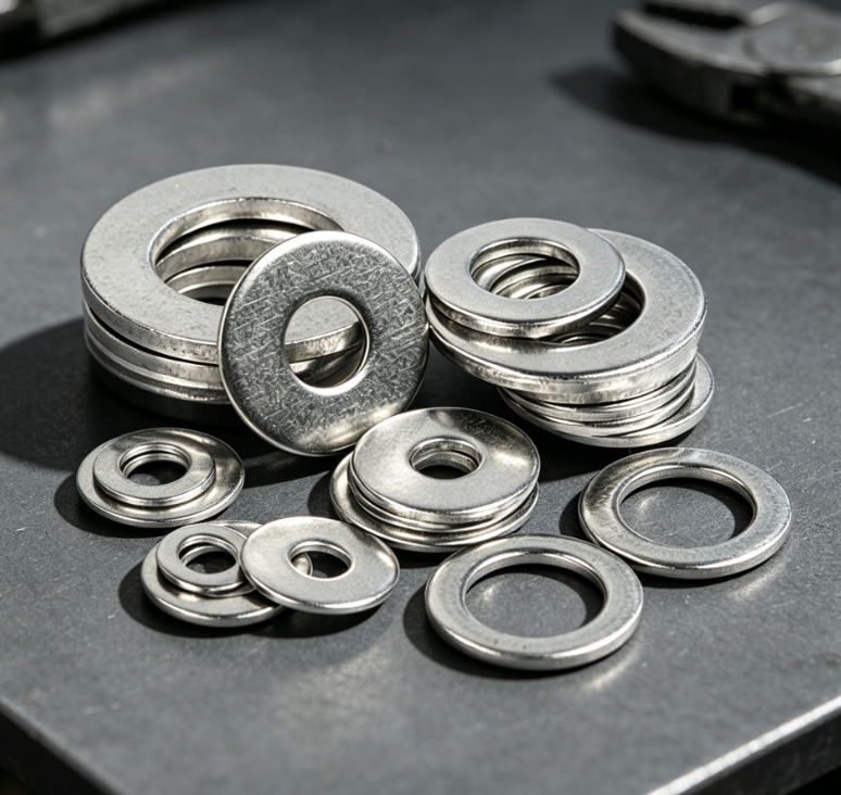 What is the main function of a flat washer?